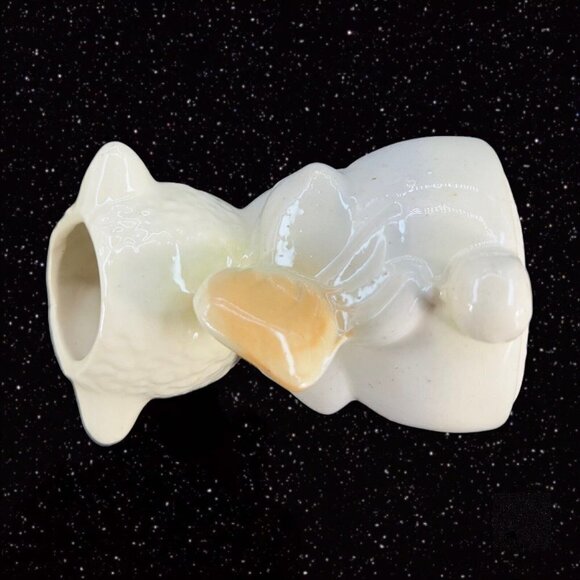 Antique Art Pottery Creamer Pitcher Vintage Lamb Sheep Hand Painted 4"Tall 3"W - Picture 9 of 9